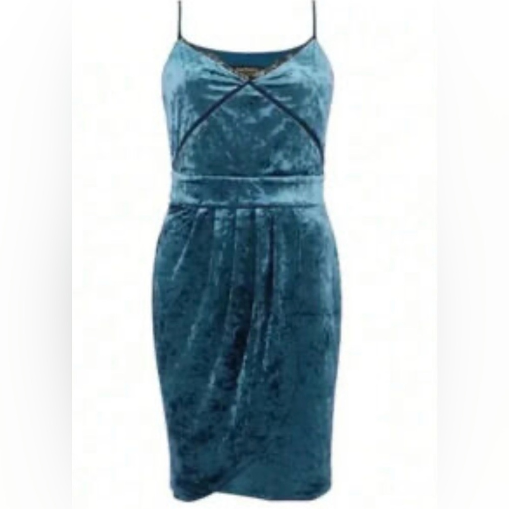 Juicy Couture Teal Velvet Mini Dress